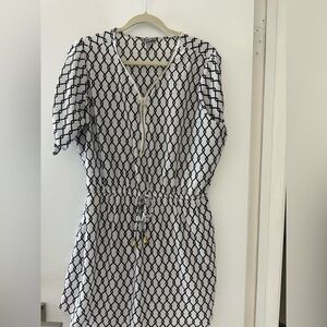 J for Justify Monochrome Chain Pattern Dress
